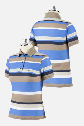 Animo Dames Blossom Trainingsshirt S/S - kleuren Blauw/Beige - Ridershouse.com