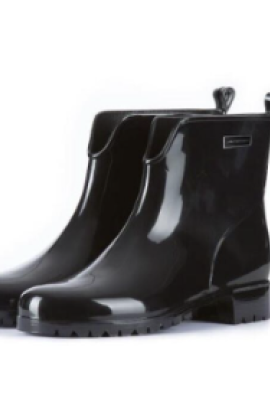 Buy Animo Zea Glossy Black Rain Boots – Stylish Footwear for Riders