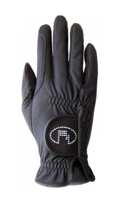 Ridershouse: Roeckl Lisboa Grip with Swarovski Gloves - in the color anthracite