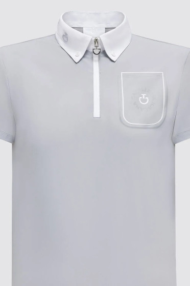 CT Boys Orbit Pocket Print Jersey S/S Competition Polo - Grijs CT Boys Orbit Pocket Print Jersey S/S Competition Polo - Grijs