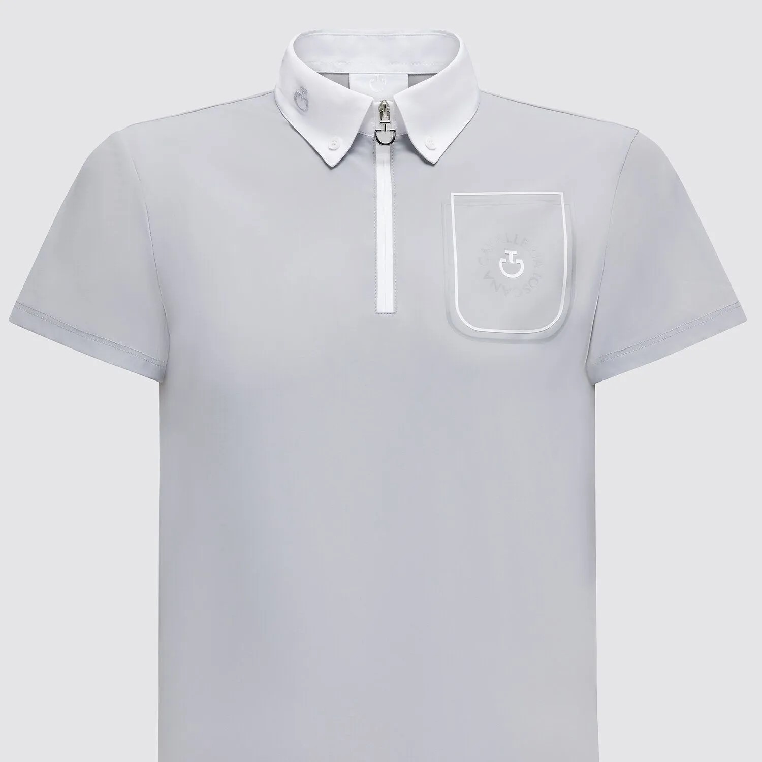 CT Boys Orbit Pocket Print Jersey S/S Competition Polo - Grey CT Boys Orbit Pocket Print Jersey S/S Competition Polo - Grey