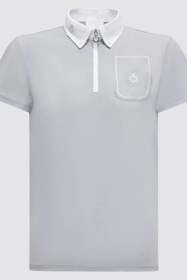 CT Boys Orbit Pocket Print Jersey S/S Competition Polo - Grey CT Boys Orbit Pocket Print Jersey S/S Competition Polo - Grey