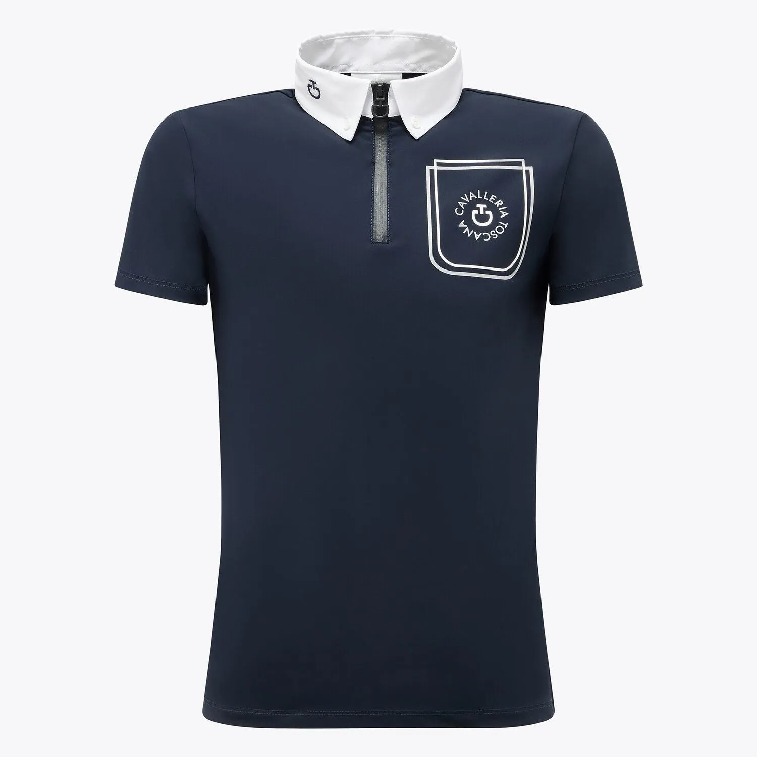 CT Boys Orbit Pocket Print Jersey S/S Competition Polo - Blue CT Boys Orbit Pocket Print Jersey S/S Competition Polo - Blue