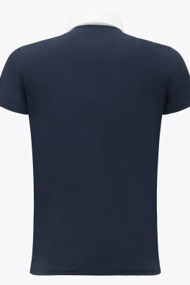 CT Boys Orbit Pocket Print Jersey S/S Competition Polo - Blauw CT Boys Orbit Pocket Print Jersey S/S Competition Polo - Blauw