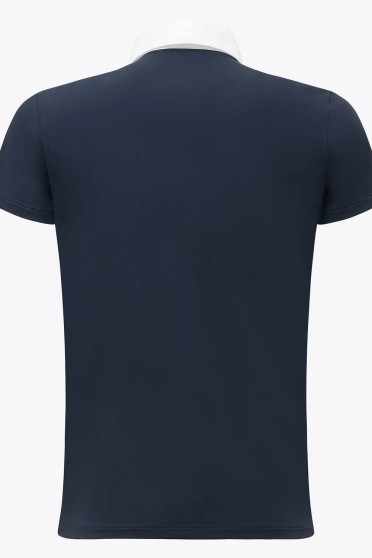 CT Boys Orbit Pocket Print Jersey S/S Competition Polo - Blauw CT Boys Orbit Pocket Print Jersey S/S Competition Polo - Blauw