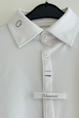 Ridershouse: Samshield Wedstrijd Shirt Henry lange Mouwen - kleur wit Ridershouse: Samshield Wedstrijd Shirt Henry lange Mouwen - kleur wit