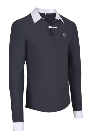 Samshield Heren Wedstrijd Shirt Christophe in de kleur Navy Blue - Zwart Samshield Heren Wedstrijd Shirt Christophe in de kleur Navy Blue - Zwart