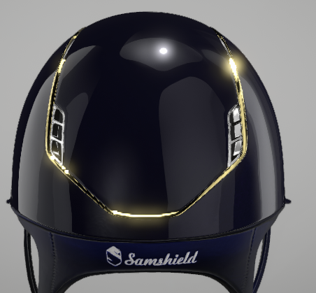Miss Shield 2.0 Cap Glossy Blauw - Crystal Fabric Swarovski Metal Eclipse Miss Shield 2.0 Cap Glossy Blauw - Crystal Fabric Swarovski Metal Eclipse
