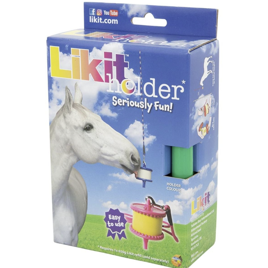 Likit Liksteen Houder Met Touw - Groen - geschikt voor 650g liksteen Likit Liksteen Houder Met Touw - Groen - geschikt voor 650g liksteen