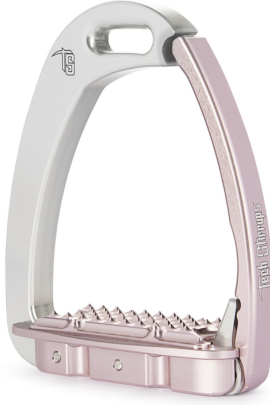 Tech Stirrups Venice Children Safety Stirrups | Silver - Pink