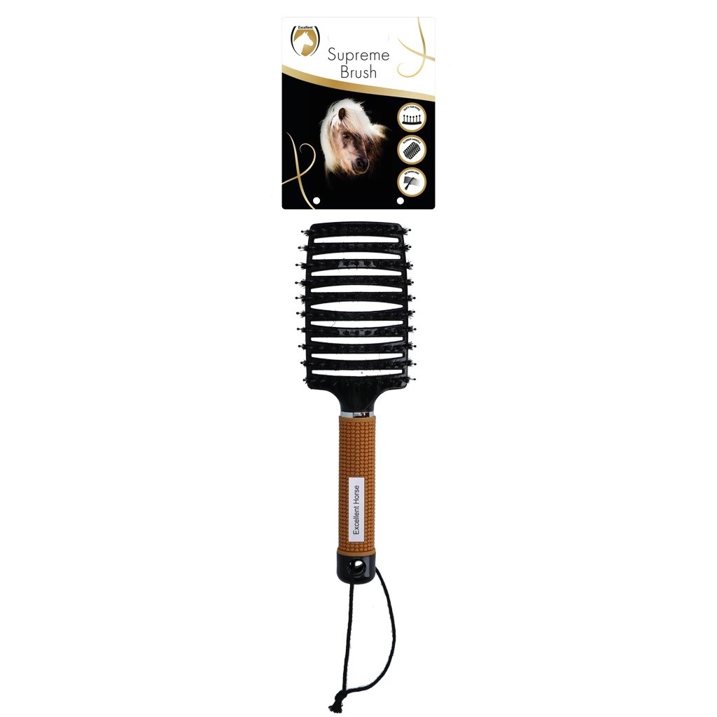 Excellent Supreme Staart En Manen Borstel Goud, voor een glanzend en klitvrij effect! Excellent Supreme Staart En Manen Borstel Goud, voor een glanzend en klitvrij effect!