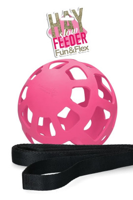Hay Slow Feeder Fun & Flex Oranje , het is speeltijd in de stal.