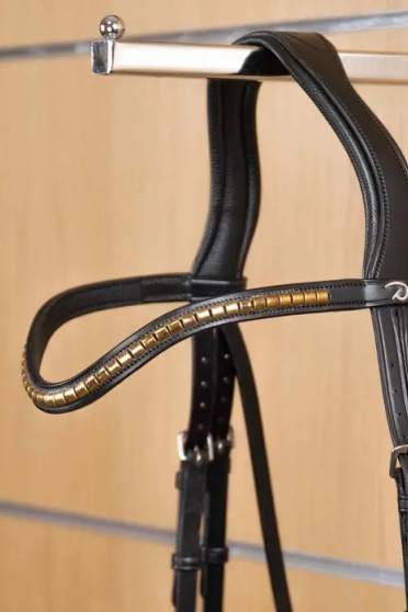 Brass Clincher V-Shaped Browband 'New English Collection' Brass Clincher V-Shaped Browband 'New English Collection'