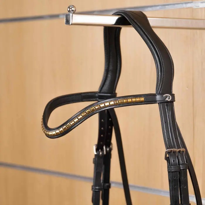 Brass Clincher V-Shaped Browband 'New English Collection' Brass Clincher V-Shaped Browband 'New English Collection'