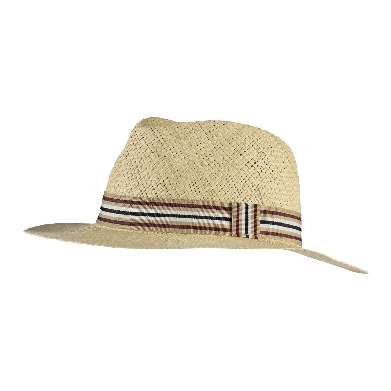 Strohoed Horka Cannes - met een gestreepte band voor een sportieve look Strohoed Horka Cannes - met een gestreepte band voor een sportieve look