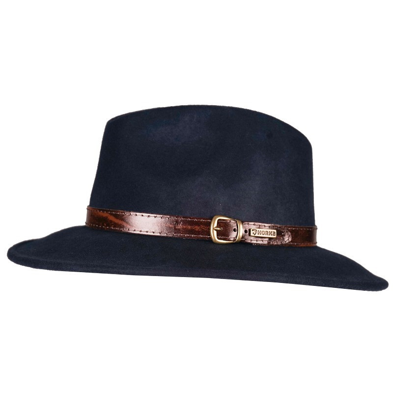 Wool Felt Hat Horka Waterproof Roll Up Blue - classic and timeless Wool Felt Hat Horka Waterproof Roll Up Blue - classic and timeless