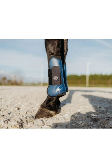 QHP Peesbeschermers Navy Full - schokdempend, anatomisch en stevig QHP Peesbeschermers Navy Full - schokdempend, anatomisch en stevig