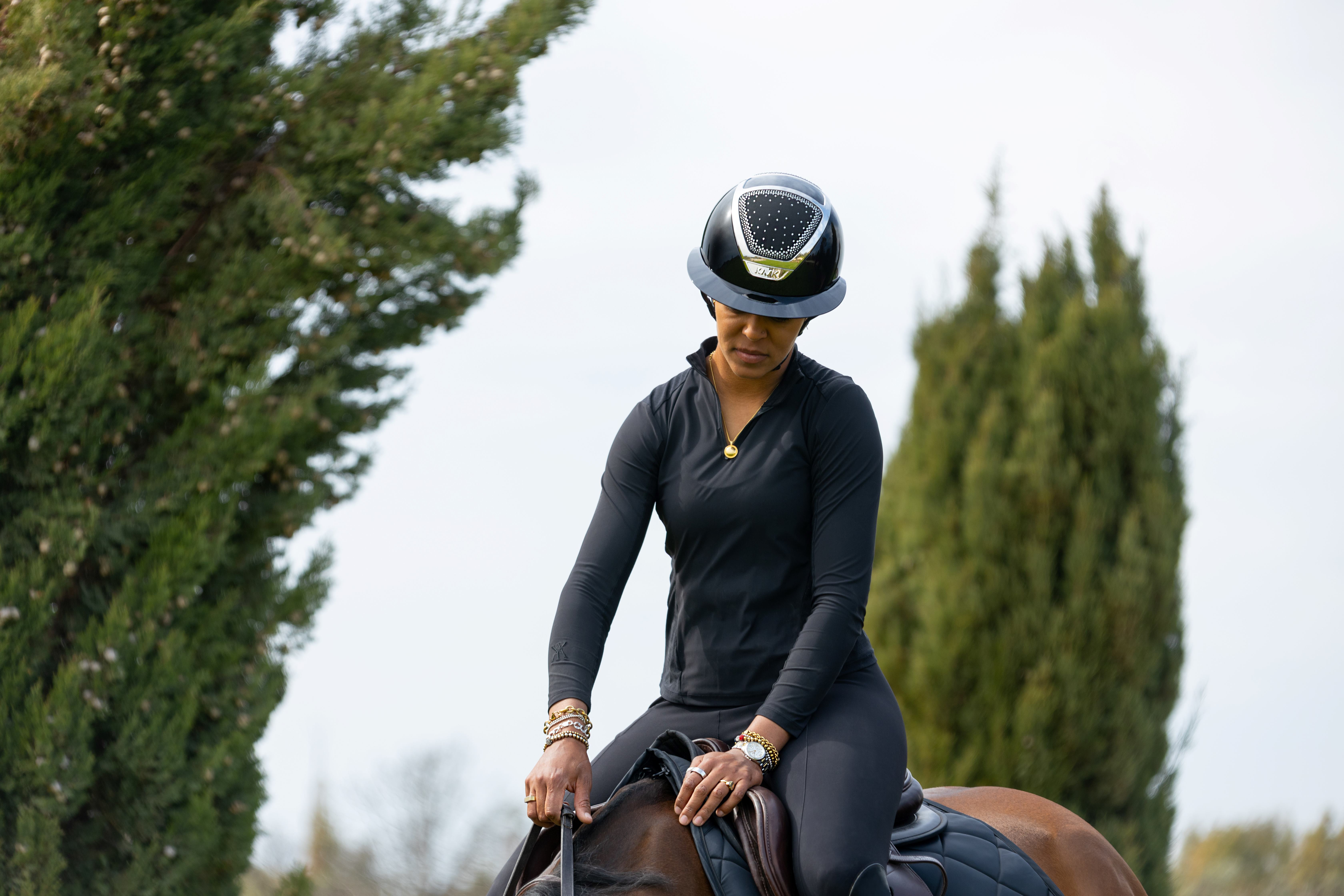 KASK Starlady PURE SHINE Black IN-OUT Silver Diamond KASK Starlady PURE SHINE Black IN-OUT Silver Diamond
