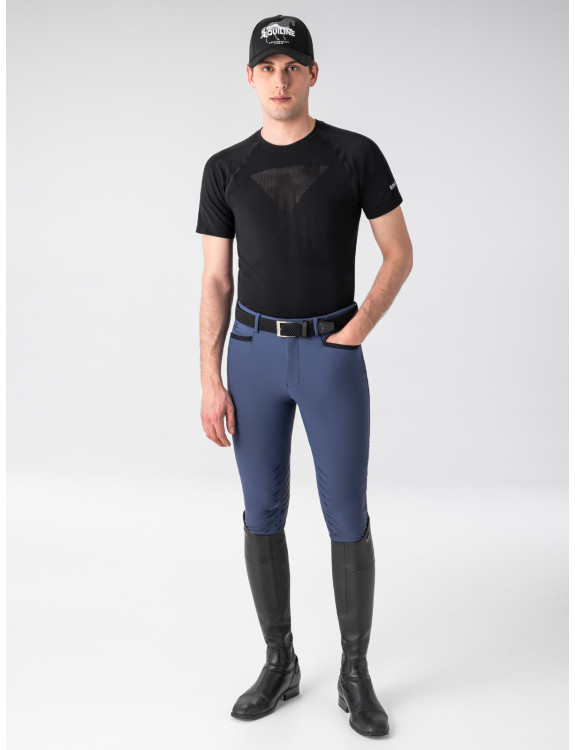 Equiline Heren T-shirt Cisec Donkerblauw - ademend en comfortabel Equiline Heren T-shirt Cisec Donkerblauw - ademend en comfortabel