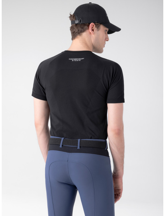 Equiline Heren T-shirt Cisec Donkerblauw - ademend en comfortabel Equiline Heren T-shirt Cisec Donkerblauw - ademend en comfortabel