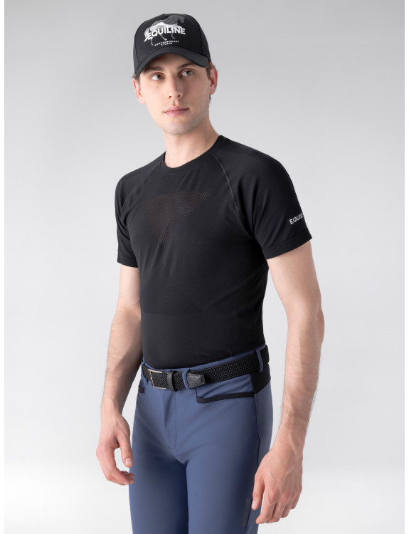 Equiline Men's T-shirt Cisec Navy Blue - maximum freedom and breathability Equiline Men's T-shirt Cisec Navy Blue - maximum freedom and breathability