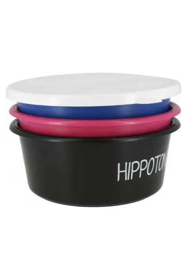 Voerbak Hippotonic met deksel 5L - zwart, roze, blauw