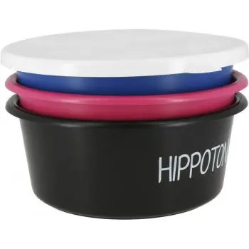 Voerbak Hippotonic met deksel 5L - zwart, roze, blauw