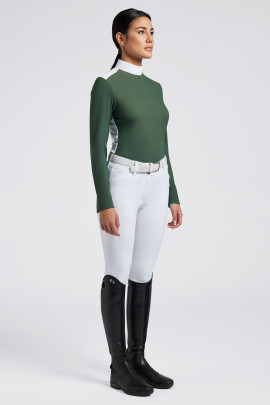 Cavalleria Toscana Women's Competition Shirt L/S Green - heat sealed