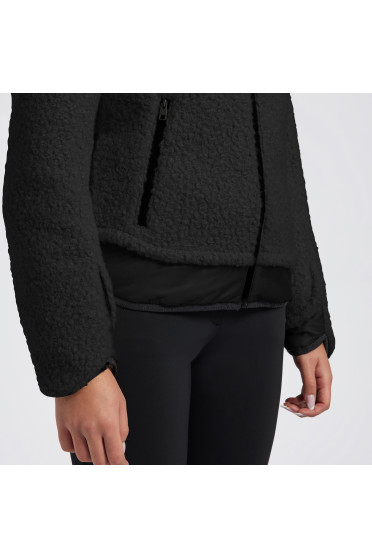 Cavalleria Toscana Dames Teddy Fleece Nylon Zip Up Vest - Zwart Cavalleria Toscana Dames Teddy Fleece Nylon Zip Up Vest - Zwart