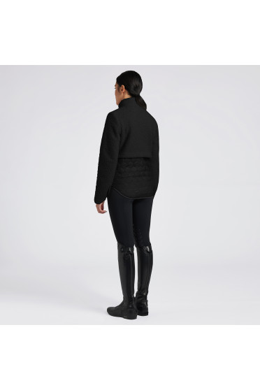 Cavalleria Toscana Dames Teddy Fleece Nylon Zip Up Vest - Zwart Cavalleria Toscana Dames Teddy Fleece Nylon Zip Up Vest - Zwart