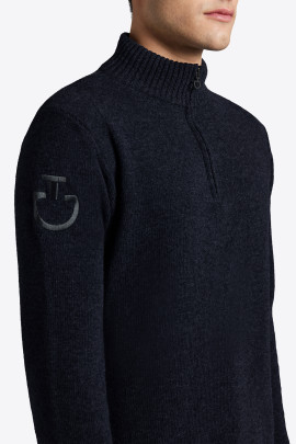 Cavalleria Toscana Half Zip Coltrui Lamswol Donkerblauw Cavalleria Toscana Half Zip Coltrui Lamswol Donkerblauw