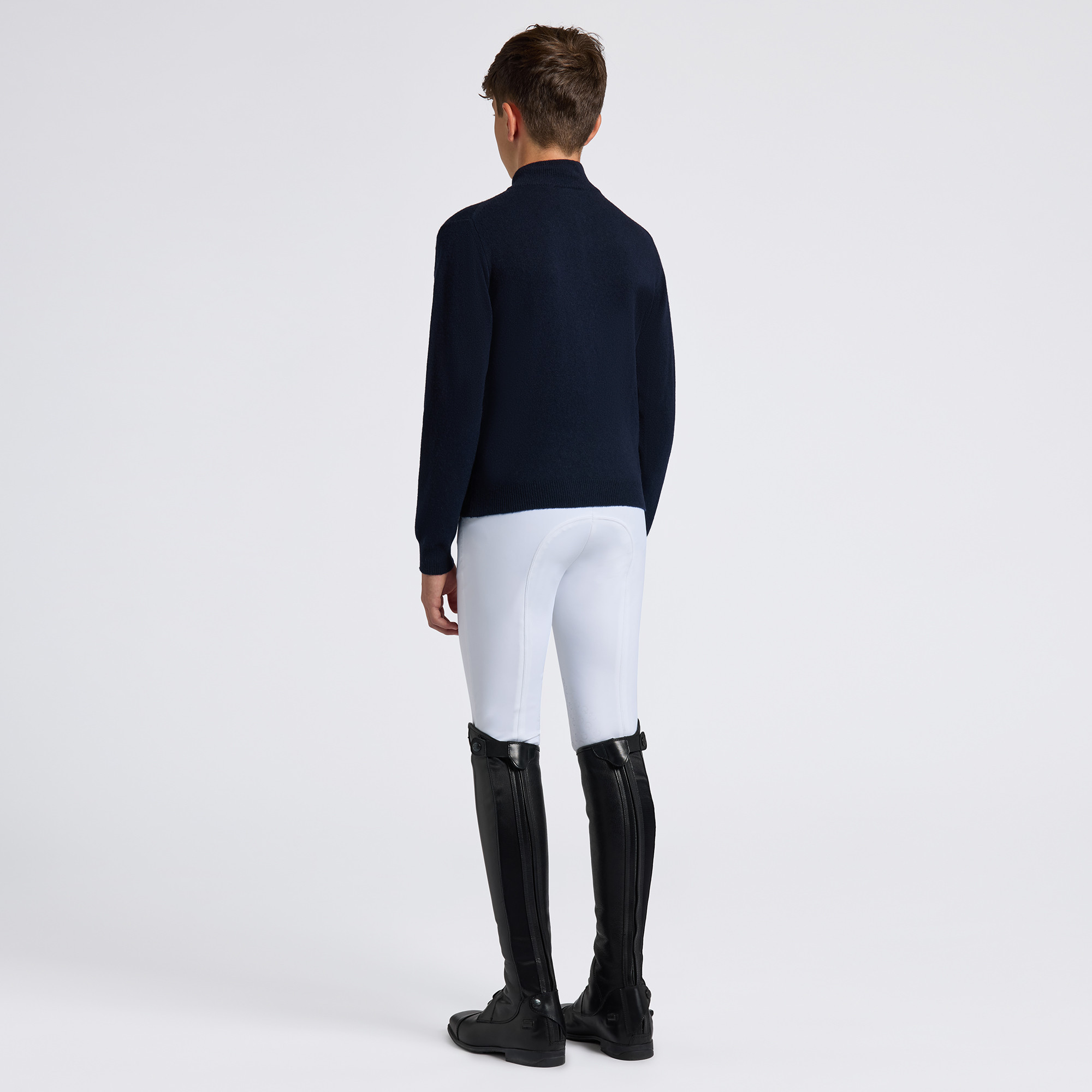 Cavalleria Toscana Boys Orbit Kasjmier Coltrui met Halve Rits Donkerblauw Cavalleria Toscana Boys Orbit Kasjmier Coltrui met Halve Rits Donkerblauw