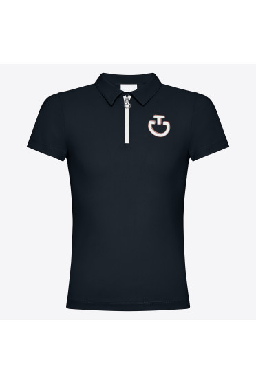 Cavalleria Toscana Comic Meisjes Training Half Zip Polo Blauw Cavalleria Toscana Comic Meisjes Training Half Zip Polo Blauw
