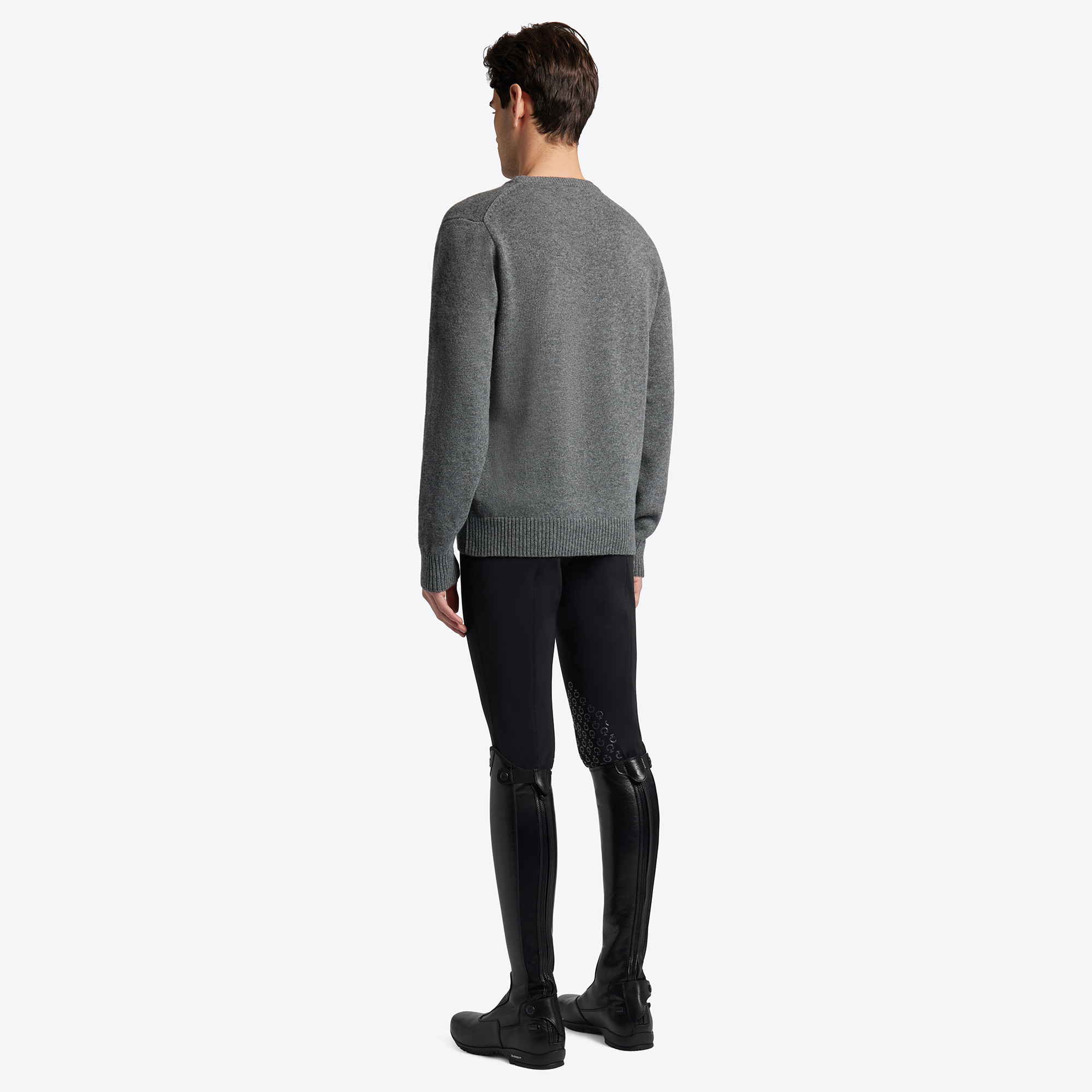 Cavalleria Toscana Wollen Crew Neck Trui Grijs Cavalleria Toscana Wollen Crew Neck Trui Grijs