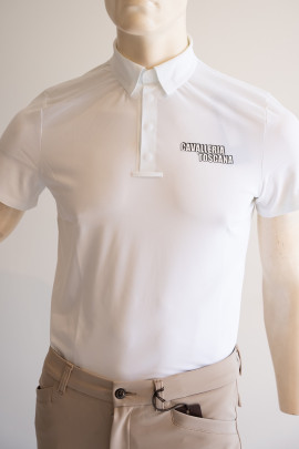 Cavalleria Toscana Men's Competition Shirt S/S Heat Sealed Performance