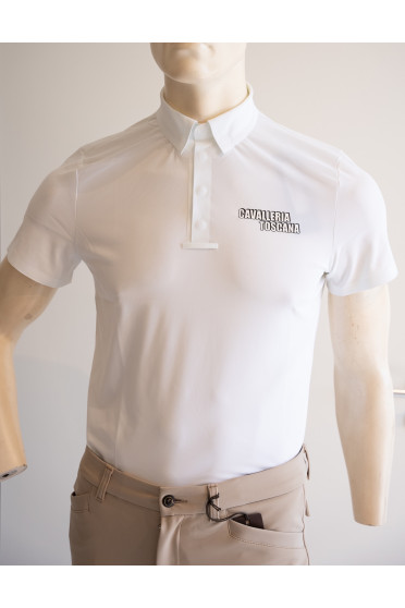 Cavalleria Toscana Heren Wedstrijdshirt S/S Heat Sealed Performance - Wit Cavalleria Toscana Heren Wedstrijdshirt S/S Heat Sealed Performance - Wit