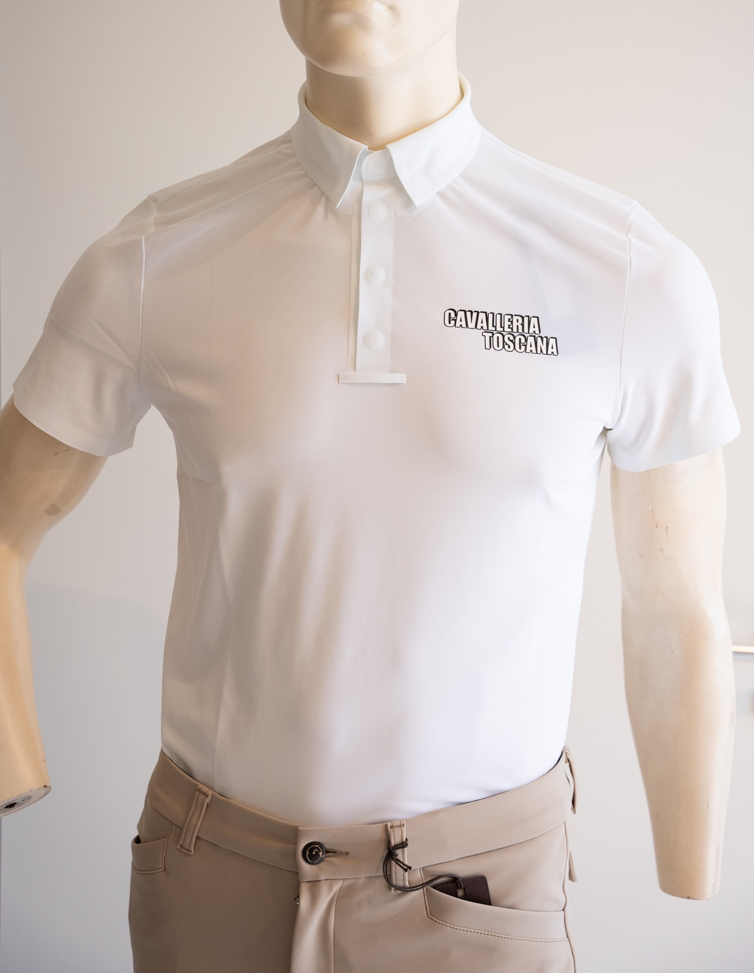 Cavalleria Toscana Heren Wedstrijdshirt S/S Heat Sealed Performance - Wit Cavalleria Toscana Heren Wedstrijdshirt S/S Heat Sealed Performance - Wit