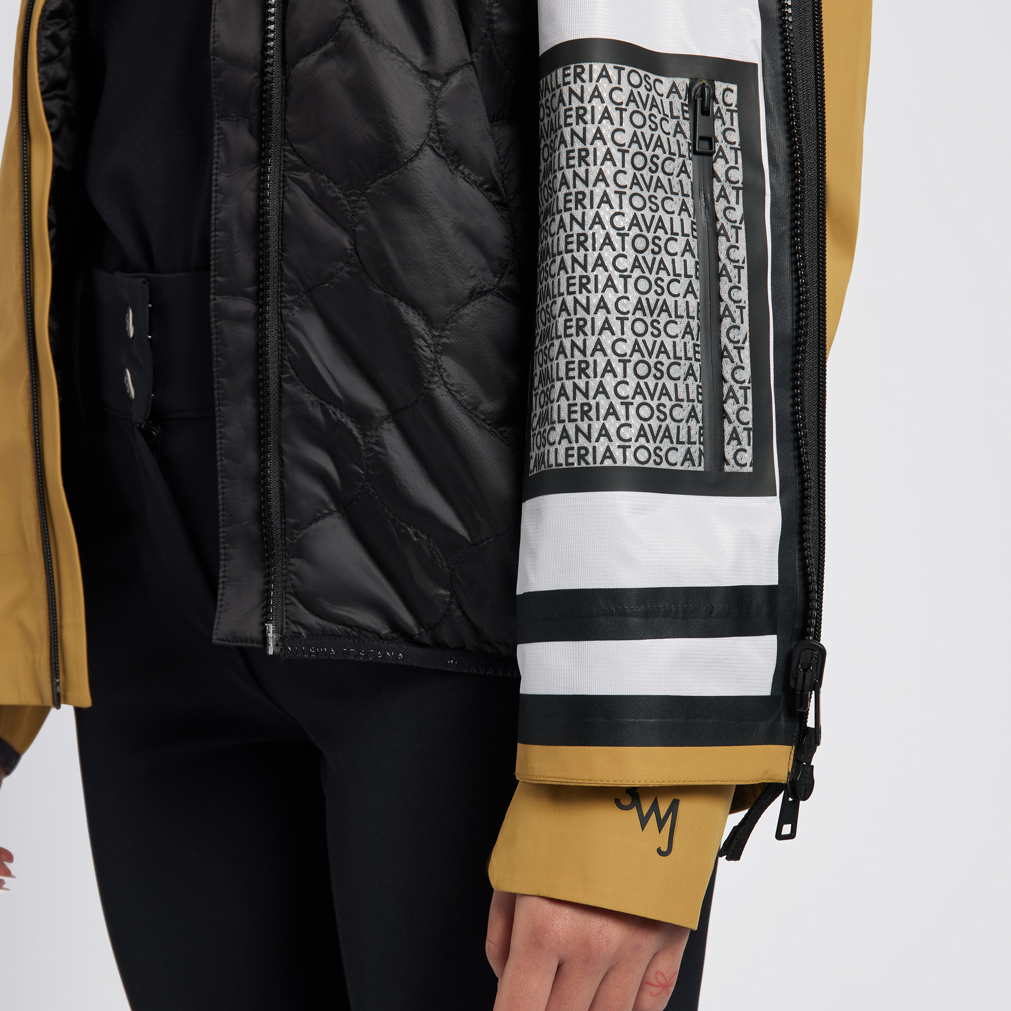 Cavalleria Toscana Dames 3-Way Hooded Performance Jacket - Mosterd Cavalleria Toscana Dames 3-Way Hooded Performance Jacket - Mosterd