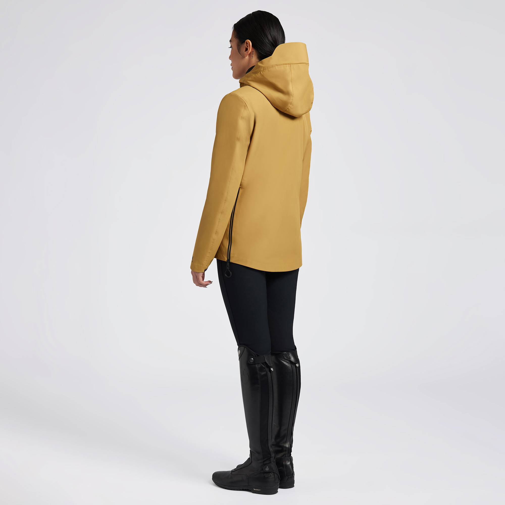 Cavalleria Toscana Women's 3-Way Hooded Performance Jacket - Mustard Cavalleria Toscana Women's 3-Way Hooded Performance Jacket - Mustard