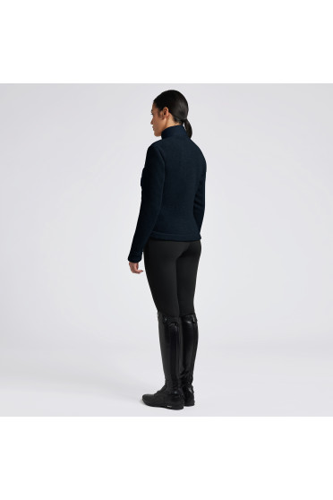 Cavalleria Toscana Dames Nylon Quilted Fleece Zip Up Jacket - Navy Cavalleria Toscana Dames Nylon Quilted Fleece Zip Up Jacket - Navy