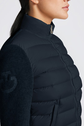 Cavalleria Toscana Dames Nylon Quilted Fleece Zip Up Jacket - Navy Cavalleria Toscana Dames Nylon Quilted Fleece Zip Up Jacket - Navy