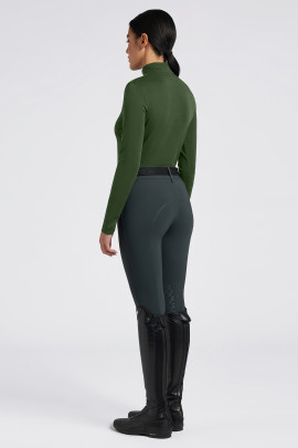 Cavalleria Toscana Dames Tech Wool Half Zip Trainingsshirt - Groen Cavalleria Toscana Dames Tech Wool Half Zip Trainingsshirt - Groen