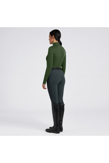 Cavalleria Toscana Dames Tech Wool Half Zip Trainingsshirt - Groen Cavalleria Toscana Dames Tech Wool Half Zip Trainingsshirt - Groen