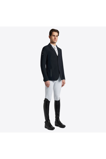 Cavalleria Toscana R-EVO Mannen Light Tech Knit Zip Wedstrijd Rijjasje - Blauw Cavalleria Toscana R-EVO Mannen Light Tech Knit Zip Wedstrijd Rijjasje - Blauw