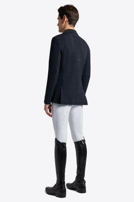 Cavalleria Toscana R-EVO Mannen Light Tech Knit Zip Wedstrijd Rijjasje - Blauw Cavalleria Toscana R-EVO Mannen Light Tech Knit Zip Wedstrijd Rijjasje - Blauw
