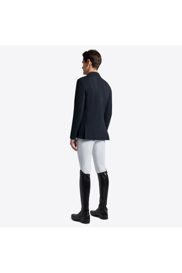 Cavalleria Toscana R-EVO Mannen Light Tech Knit Zip Wedstrijd Rijjasje - Blauw Cavalleria Toscana R-EVO Mannen Light Tech Knit Zip Wedstrijd Rijjasje - Blauw