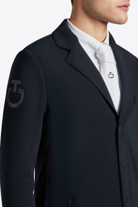 Cavalleria Toscana R-EVO Mannen Light Tech Knit Zip Wedstrijd Rijjasje - Blauw Cavalleria Toscana R-EVO Mannen Light Tech Knit Zip Wedstrijd Rijjasje - Blauw