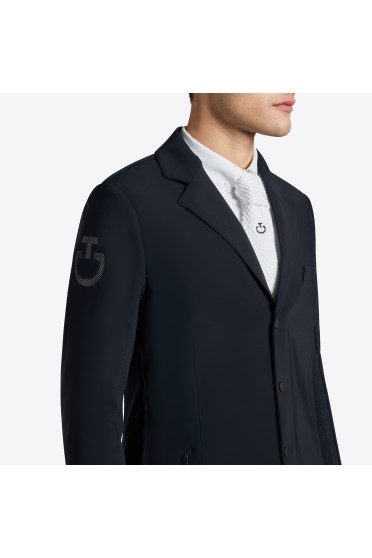 Cavalleria Toscana R-EVO Mannen Light Tech Knit Zip Wedstrijd Rijjasje - Blauw Cavalleria Toscana R-EVO Mannen Light Tech Knit Zip Wedstrijd Rijjasje - Blauw