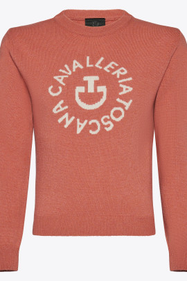 Cavalleria Toscana Orbit Crew Neck Cashmere Blend Sweater - Roze