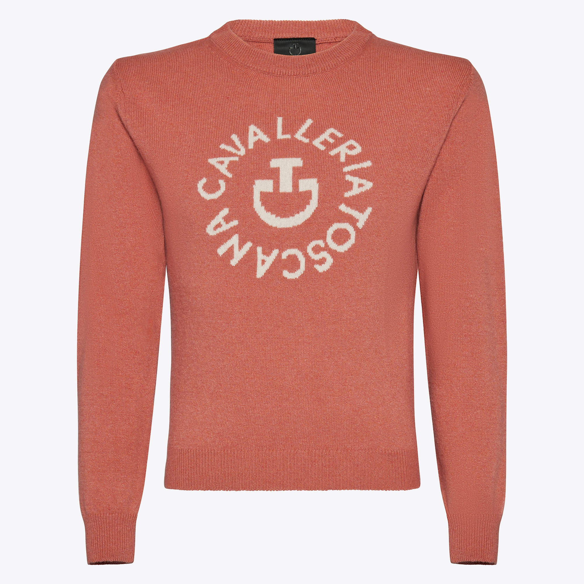 Cavalleria Toscana Orbit Crew Neck Cashmere Blend Sweater - Roze Cavalleria Toscana Orbit Crew Neck Cashmere Blend Sweater - Roze